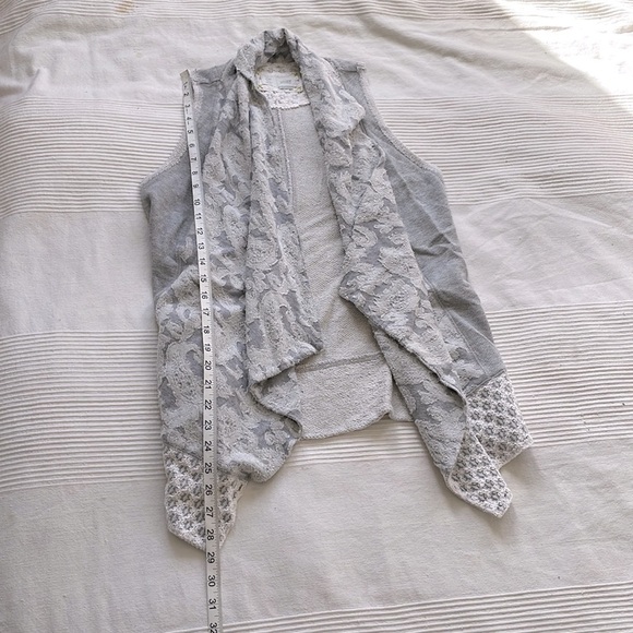 Anthropologie Saturday Sunday Gray Jacquard Vest Size Small - Picture 8 of 10
